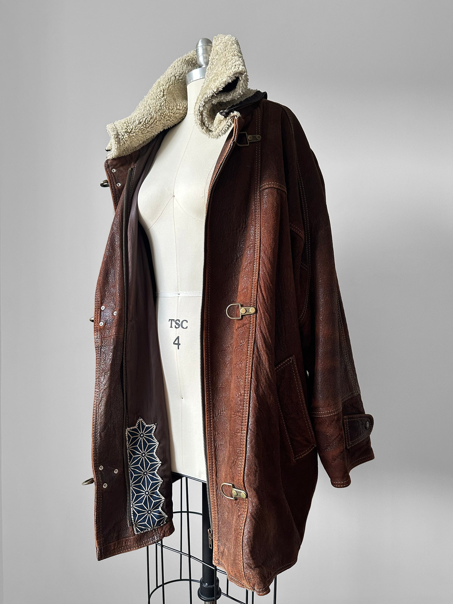 1980s Brown HOLTS RENFREW Vegan Leather Jacket - Sz. M/L