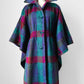 1960s Multi-Coloured Large Checkerboard Gingham Wool Cape Coat