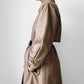 1980s Beige Houndstooth LONDON FOG Lined Belted Rain Aline Trench - Sz. S/M