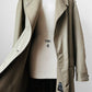 1980s - 1990s Tan Wool-Lined Relaxed Trench-Style Fall Duster