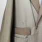 1980s - 1990s Tan Wool-Lined Relaxed Trench-Style Fall Duster