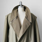 1980s - 1990s Tan Wool-Lined Relaxed Trench-Style Fall Duster