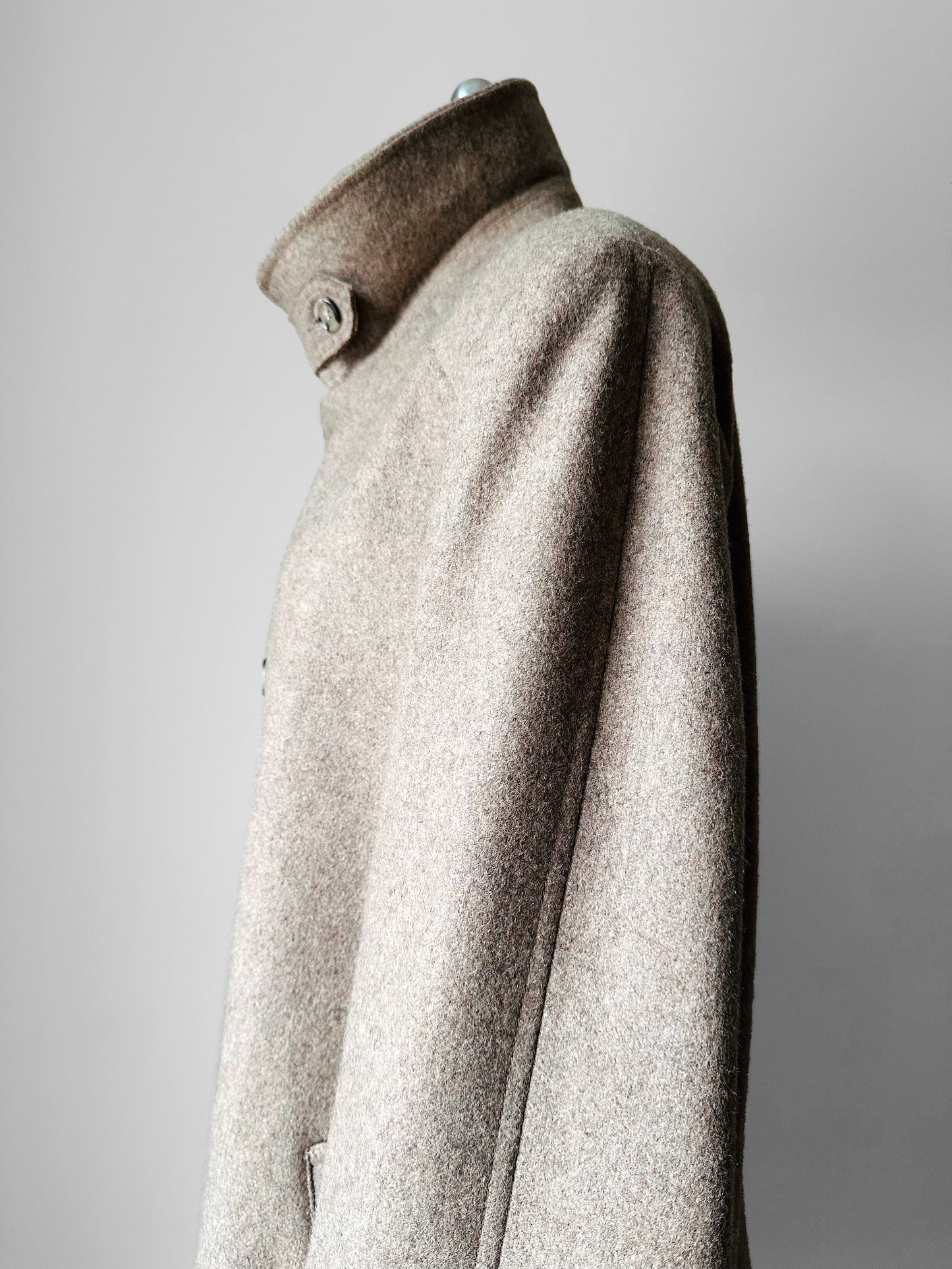1960s LONDON FOG Beige Wool Overcoat - Sz. M/L
