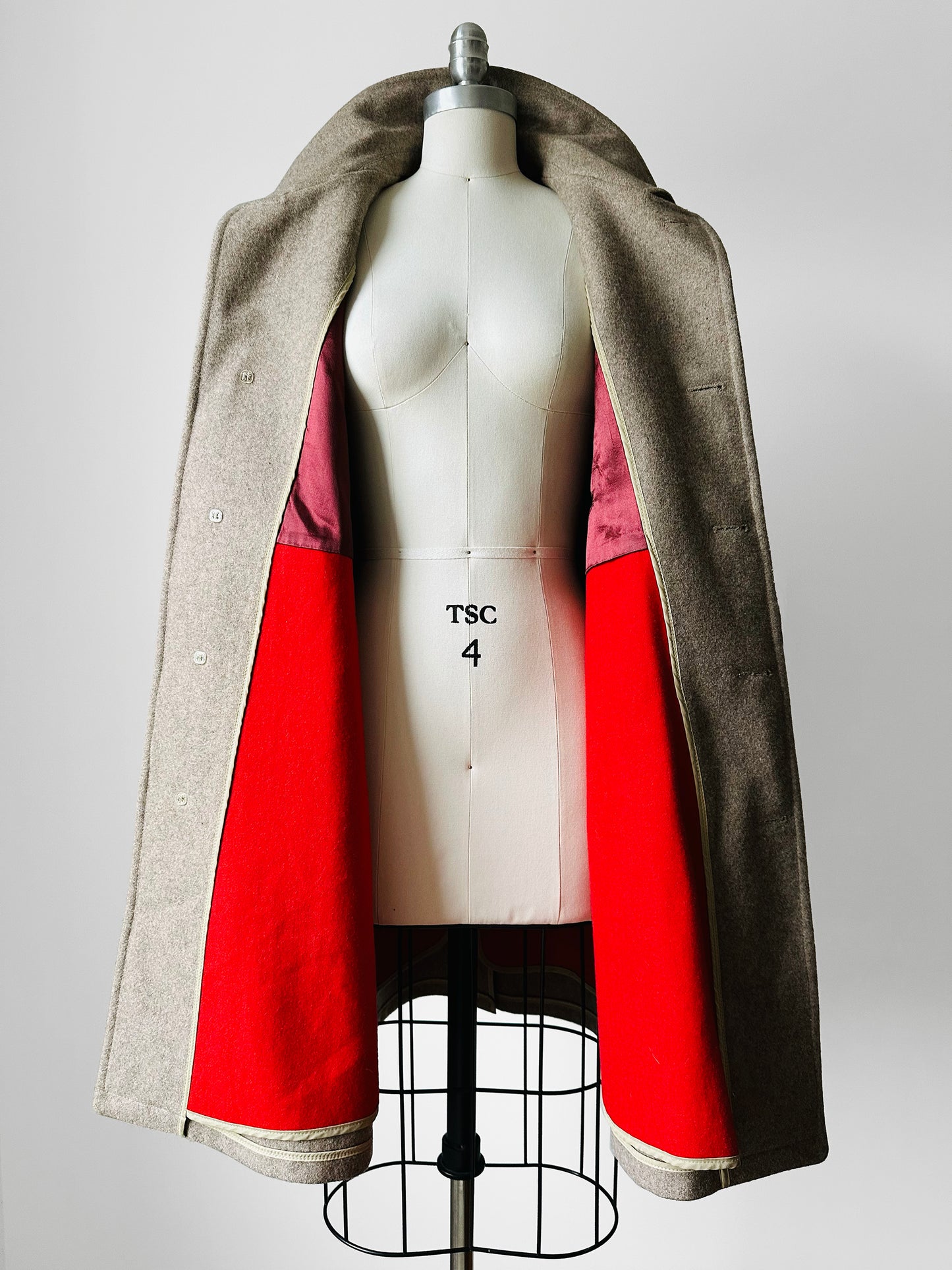 1960s LONDON FOG Beige Wool Overcoat - Sz. M/L