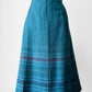 1980s Teal DUNEDIN Scotland Inverted Pleat Wool Skirt - Sz. 2XL-3XL /  38 waist