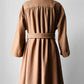 1960s Camel Toned Wool Robe-Style Belted Coat  - Sz. Small