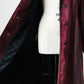 1970s Burgundy Suede Leather Fur Collared Belted Midi-Length Coat