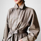 1980s Beige Houndstooth LONDON FOG Lined Belted Rain Aline Trench - Sz. S/M