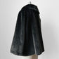 1960s Charcoal Grey Lined Fur Crop Jacket - Sz. Small