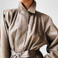 1980s Beige Houndstooth LONDON FOG Lined Belted Rain Aline Trench - Sz. S/M