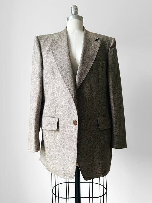 1950s - 1960s Mid-Century Hawthorne's Taupe Tweed Sport Coat Blazer