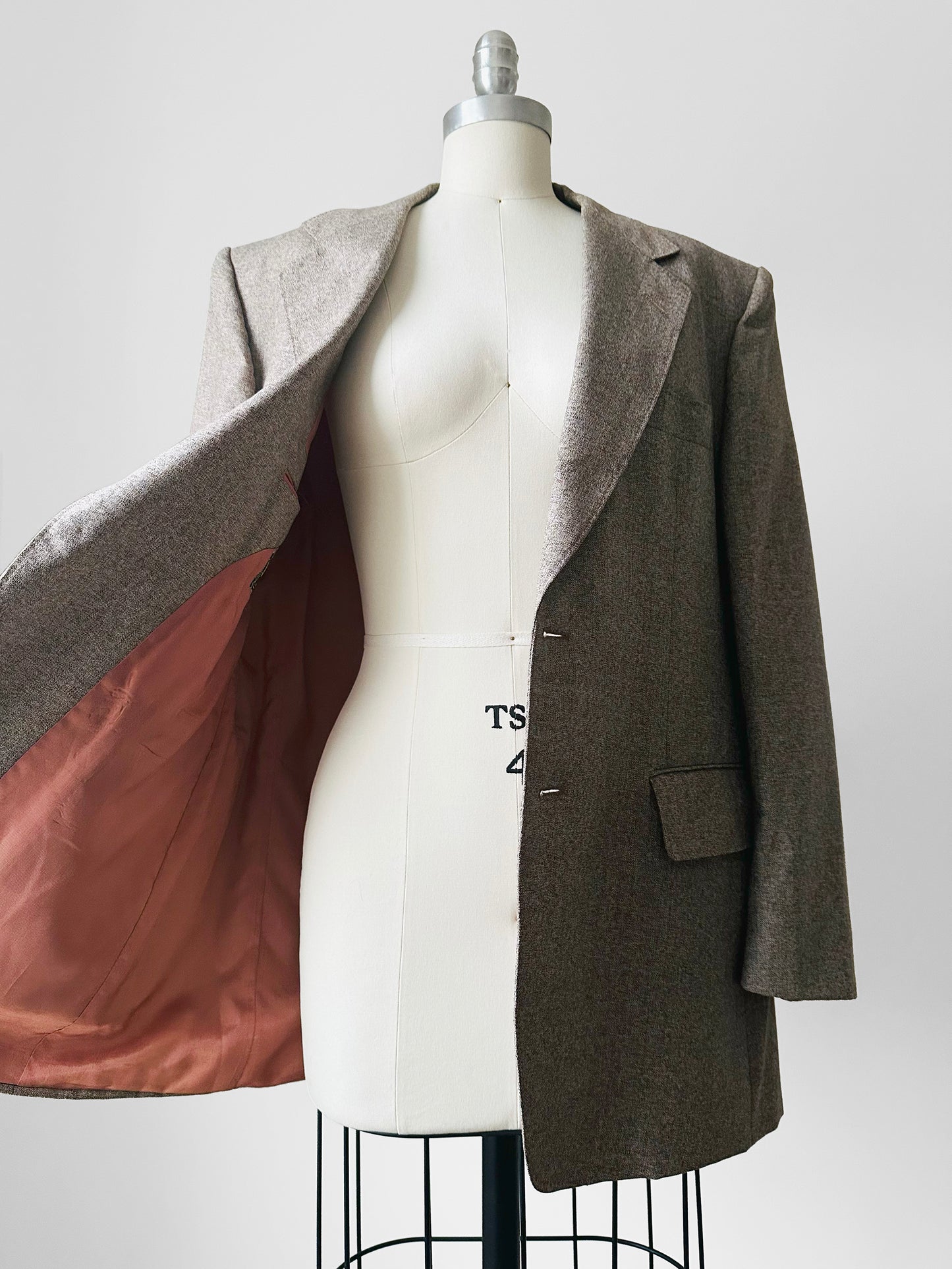 1950s - 1960s Mid-Century Hawthorne's Taupe Tweed Sport Coat Blazer