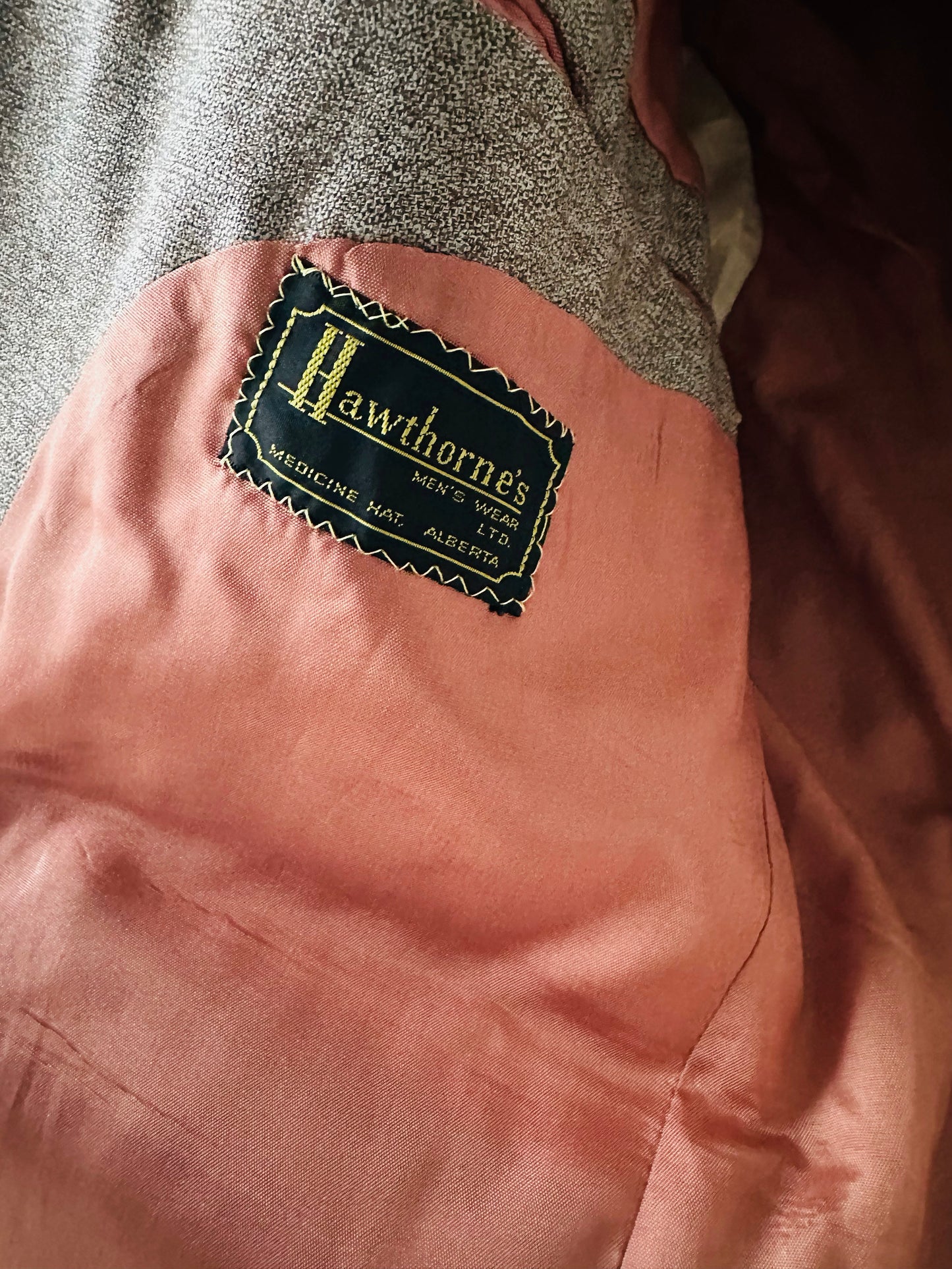 1950s - 1960s Mid-Century Hawthorne's Taupe Tweed Sport Coat Blazer