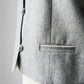 1970s - 1980s Grey Short-Waist Wool Stitched Detail Jacket - Sz. S/M