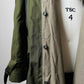 1990s - Y2K Olive Green Italian Military Faux Fur Collared Long Overcoat