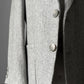 1970s Grey EATON Wool Tweed Fitted Blazer Jacket - Sz. Small
