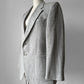 1970s Grey EATON Wool Tweed Fitted Blazer Jacket - Sz. Small