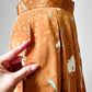 1970s - 1980s Caramel Floral Skirt - Sz. Sm