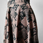 Vintage 1950s Taupe and Black Abstract Patterned Fit and Flare Skirt - Sz. S/M