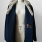 1950s - 1960s Navy Blue Fur Collared Overcoat