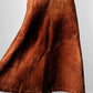 1980s Whiskey Toned Suede Leather Skirt - Sz. Sm