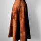 1980s Whiskey Toned Suede Leather Skirt - Sz. Sm
