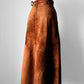 1980s Whiskey Toned Suede Leather Skirt - Sz. Sm
