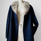 1950s - 1960s Navy Blue Fur Collared Overcoat