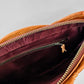 Vintage 1970s Cognac Toned Scalloped Edge Deadstock Leather Purse