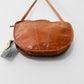 Vintage 1970s Cognac Toned Scalloped Edge Deadstock Leather Purse