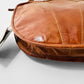 Vintage 1970s Cognac Toned Scalloped Edge Deadstock Leather Purse