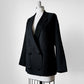 1960s Black HOLT RENFREW Wool Double Breasted Jacket - Sz. S/M