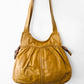 Vintage 1970s Buttery Tan Gathered Detail Leather Purse