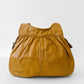 Vintage 1970s Buttery Tan Gathered Detail Leather Purse