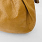 Vintage 1970s Buttery Tan Gathered Detail Leather Purse