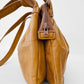 Vintage 1970s Buttery Tan Gathered Detail Leather Purse
