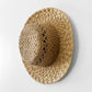 Vintage 1960s Natural Woven Straw Brimmed Hat - Sz. S