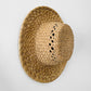 Vintage 1960s Natural Woven Straw Brimmed Hat - Sz. S
