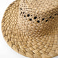 Vintage 1960s Natural Woven Straw Brimmed Hat - Sz. S