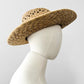 Vintage 1960s Natural Woven Straw Brimmed Hat - Sz. S