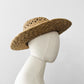 Vintage 1960s Natural Woven Straw Brimmed Hat - Sz. S