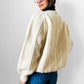 Chunky Cream Handknit Handmade Cable-Knit Wool Blend Cardigan - O/S