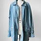 1990s - 2000s Soft Light Wash Denim Chambray Zippered Chore Jacket- O/S