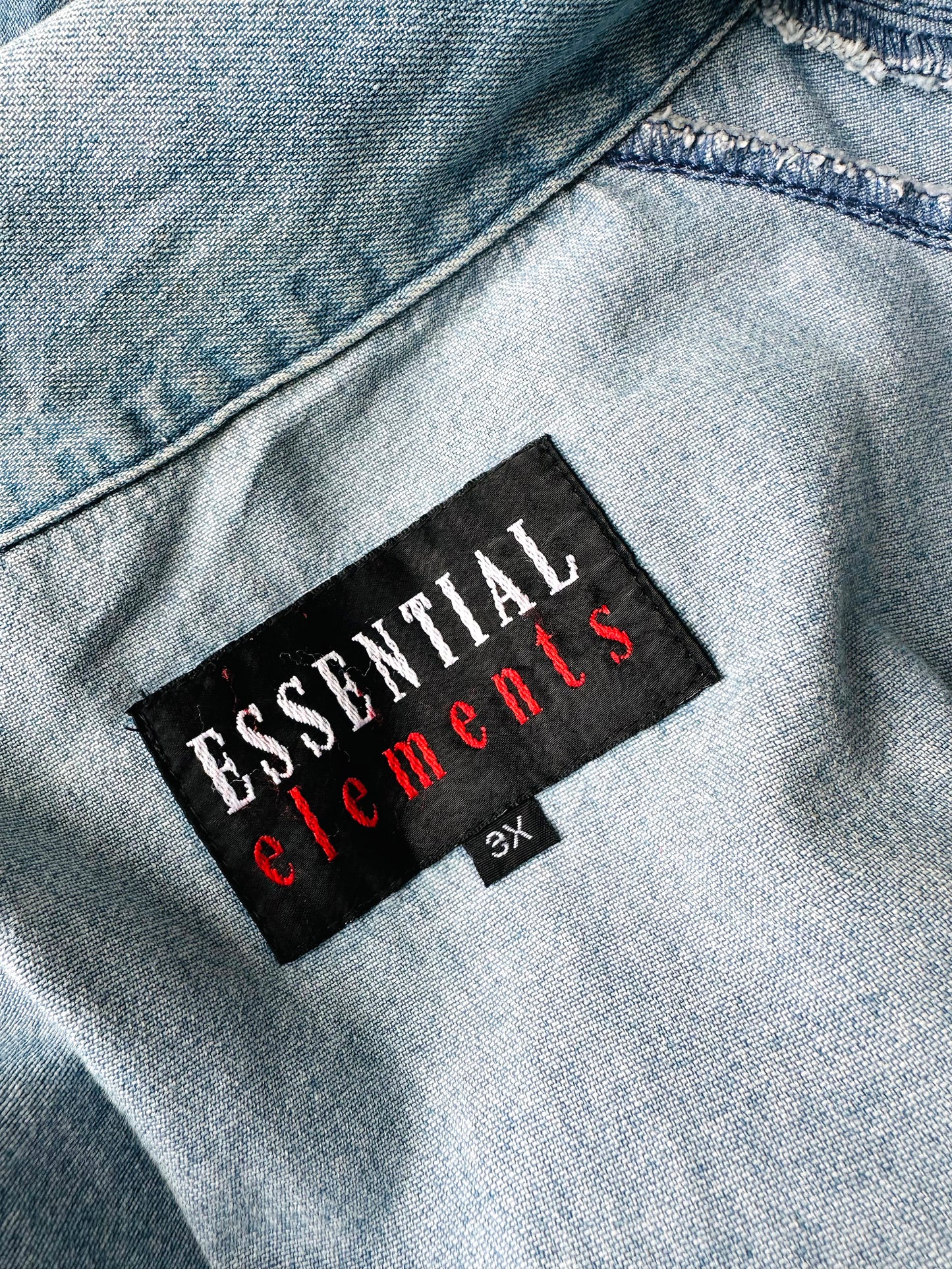 1990s - 2000s Soft Light Wash Denim Chambray Zippered Chore Jacket- O/S