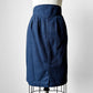 1980s Dark Wash Soft Chambray Elastic Waist Pleated Skirt - Waist 27 - 29