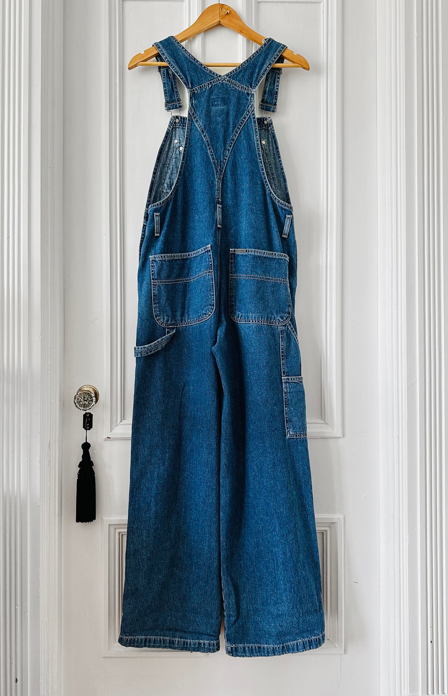 1990s Calvin Klein Dark Wash Overalls - Sz. S/M