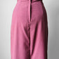 1970s Rose Mauve Aline Lightweight Skirt - Sz. XXS / XS