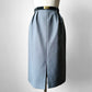 1970s Grey TAMCO Aline Pleated Belted Skirt - Sz. XS / S