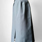 1970s Grey TAMCO Aline Pleated Belted Skirt - Sz. XS / S