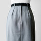 1970s Grey TAMCO Aline Pleated Belted Skirt - Sz. XS / S